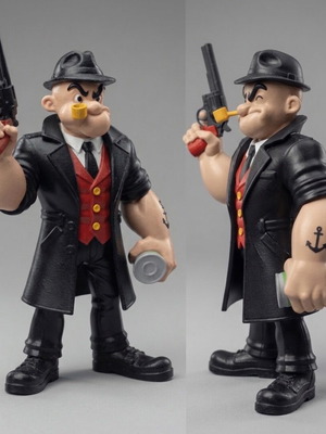 Φιγούρα Popeye The Godfather 3D Printed καινούργια, συλλεκτική