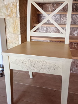 Country style wooden chair, vintage, Italian origin