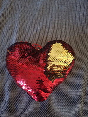 Heart with sequins new condition