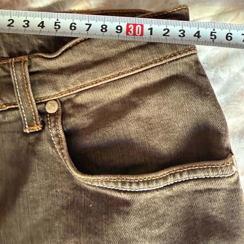 Trussardi vintage women's jeans, size S, brown