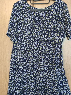 Floral dress blue dark Attrattivo like new, size XL