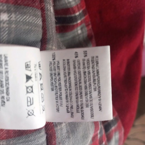 Prenatal children's coat used, red, size 98 cm