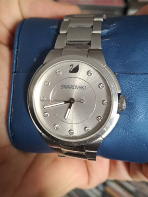 Ρολόι Swarovski μεταχειρισμένο, ασημί, σε άριστη κατάσταση