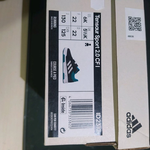 Adidas Kids Shoes Size 22 Like New Blue With Box