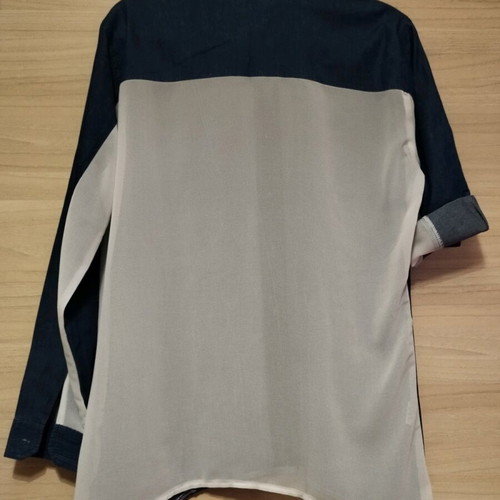 Denim shirt with transparency like new, size medium