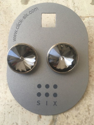 Faux stud earrings new, grey silver from C&A