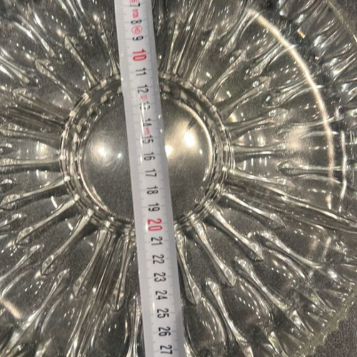 Crystal serving platter like new with four large compartments