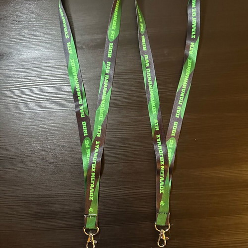 Panathinaikos Lanyards like new, green-black, set of 2