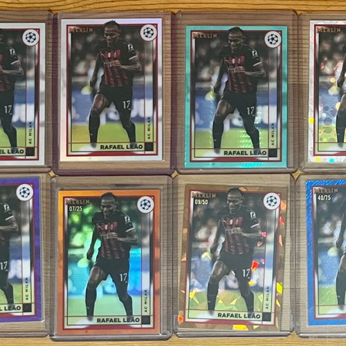 Topps Chrome UCC Rafael Leao карти употребявани, комплект от 16
