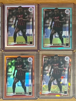 Topps Chrome UCC Rafael Leao κάρτες μεταχειρισμένες, πακέτο 16 τεμαχίων