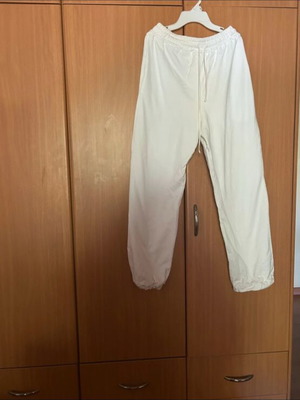 Cotton white women's elastic jumpsuit new, size M-L