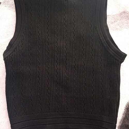 BSB women's black knitted crop top like new with gold details size M