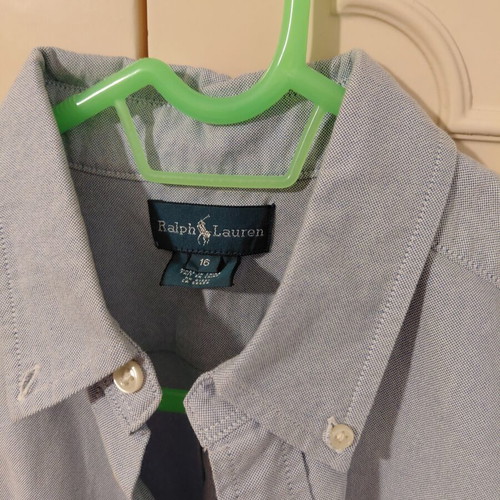 Ralph Lauren shirt like new, blue, teen boys 14-16
