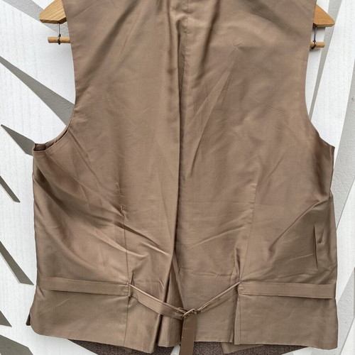 Luciano Barbera men's 3-piece suit, brown herringbone