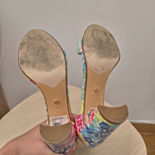 Dune London sandals with colorful Marshmallow print size 41 like new