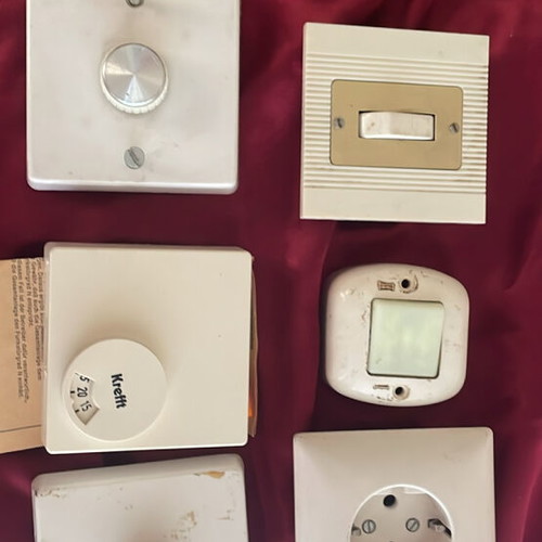 Switches set used, 6 pieces with dimmers and timer