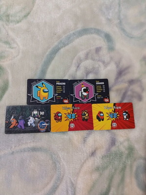 Among Us board game cards used, pack of 5