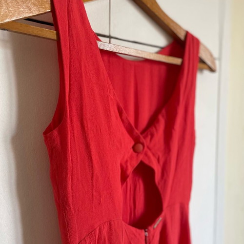 BSB one-piece pantsuit like new, red orange, size M
