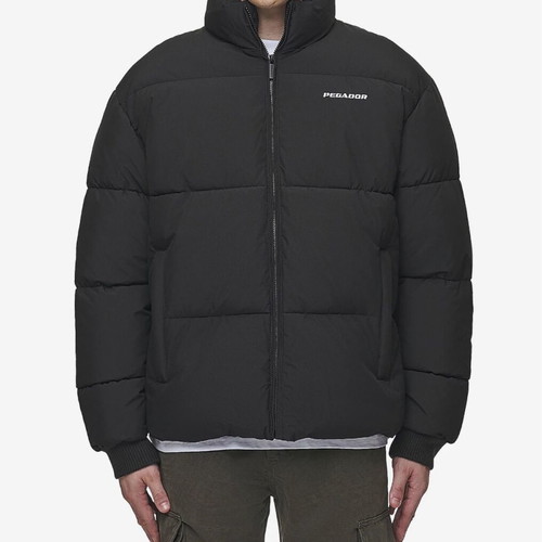 Pegador Solin Puffer Jacket new, men's winter black, M-L oversized