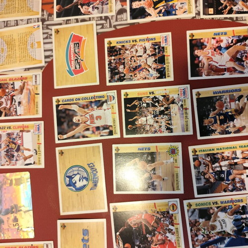 Lot vintage 38 cards Upper Deck NBA 1992 used