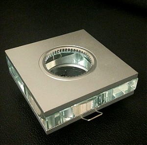 Χωνευτά σποτ decor από αλουμίνιο και γυαλί 9x9cm (11 τεμάχια)