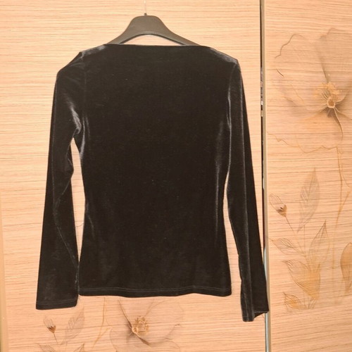 Women's velvet blouse with rose design in grey shade, like new