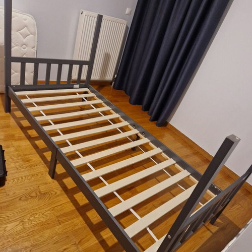 Children's bed frame used with drawers, solid pine wood, Montessori style