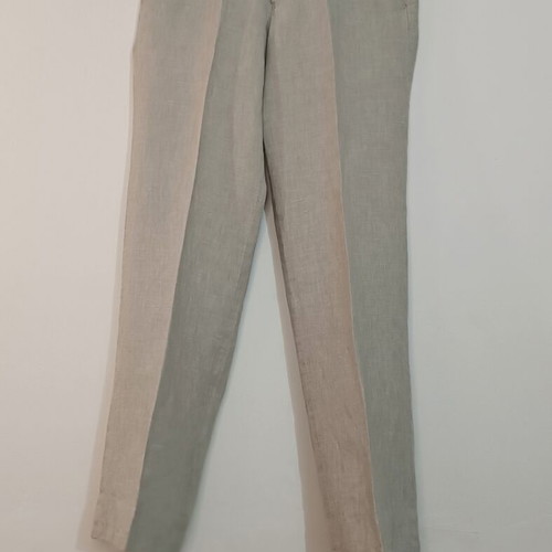 Leonardo men's suit 100% linen beige like new, jacket and trousers 50/44