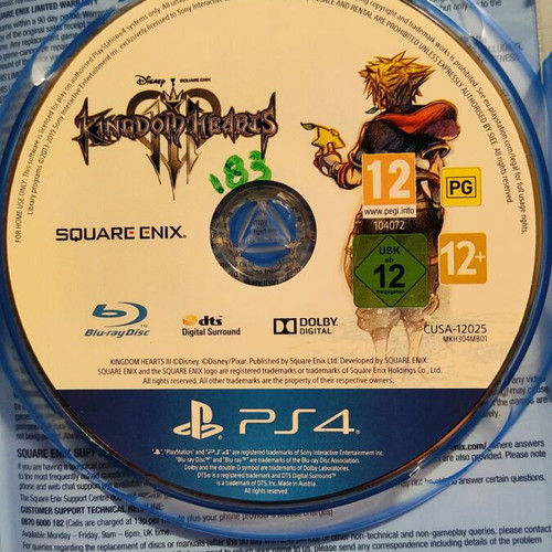 Kingdom Hearts III PS4 used in very good condition