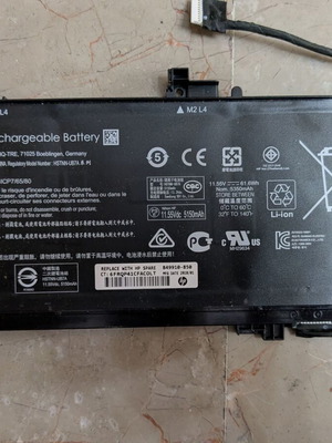 HP TE03XL laptop battery used, 61.6Wh, Pavilion 15-bc, Omen 15-ax