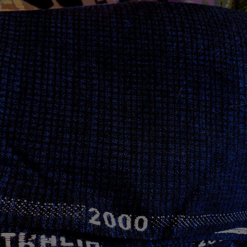 Dark blue checkered fabric remnant like new, winter material 260x140 approx