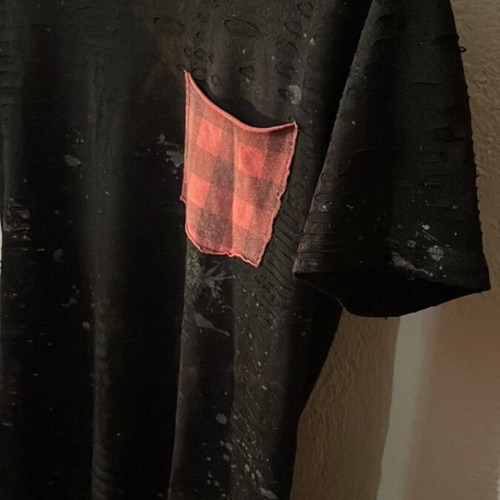 Charman short-sleeve men's shirt size M like new, black