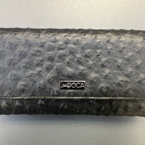 Doca black wallet like new with 10 card slots and zipper compartment