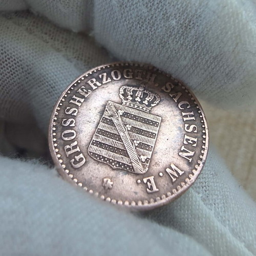 2 Pfenning 1865 Saxony-Weimar-Eisenach coin like new