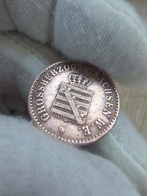 2 Pfenning 1865 Saxony-Weimar-Eisenach coin like new