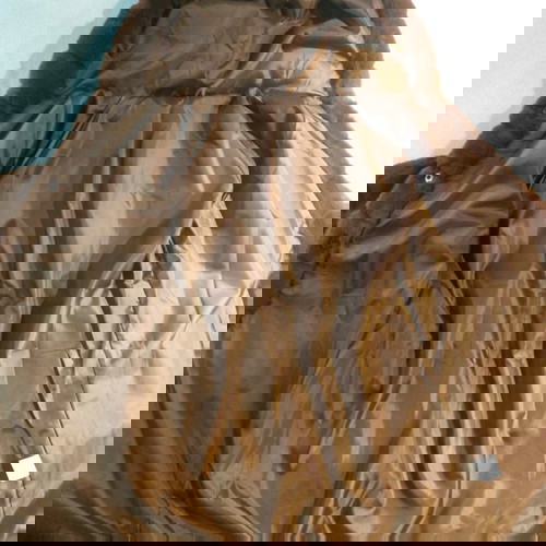 Πανωφόρι faux fur με κουκούλα καινούργιο, καφέ, one size