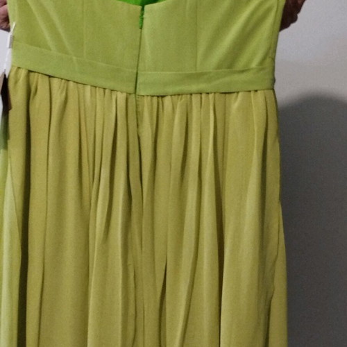 Evening dress new, size 4XL, green, muslin and satin