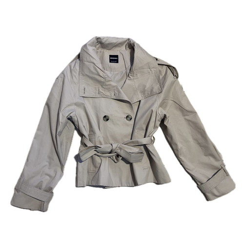 Bershka Viral Short Trench Coat Medium New Beige