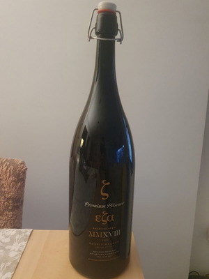 EZA Premium Pilsener Double Magnum 3L bottle like new, empty