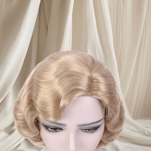 Reewes wig short curly waves 1920s new