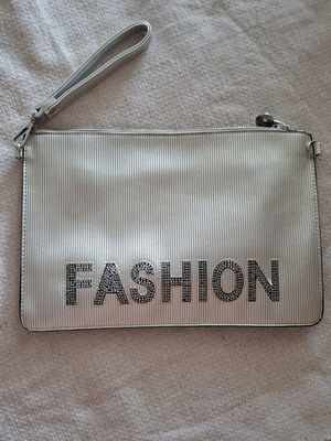 Silver Envelope Bag with Shoulder Strap new