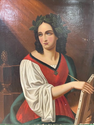 19ος αιώνας ελαιογραφία μοναδικό Γαλλικό έργο!