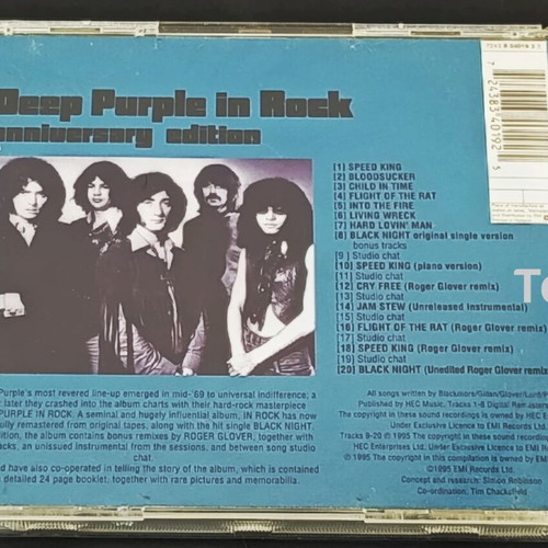 Deep Purple In Rock CD used, metal genre