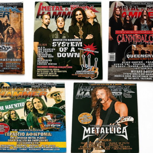 Metal Hammer Greece magazine collection 5 issues like new 2004-2006