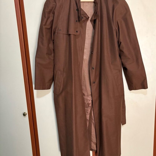 Vintage trenchcoat 80s used, brown, size M