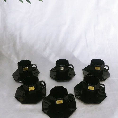Arcoroc Octime Opaline France 80' espresso cups set of 6 like new