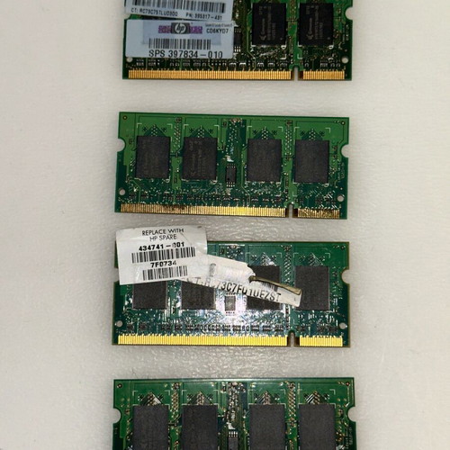 Hynix 4x 512MB DDR2 SO‑DIMM PC2‑4200S used, total 2GB