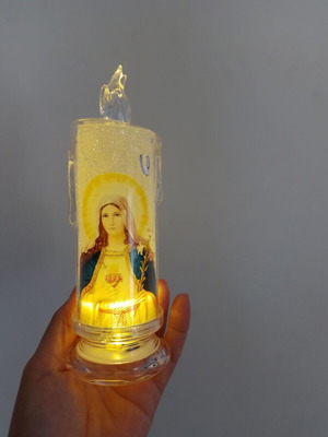 Dedication candle with LED Panagia large new
