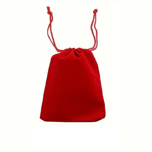 Velvet pouch red 7x9cm new