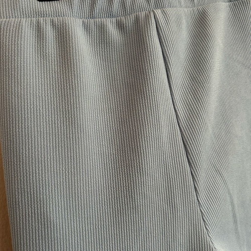 Pink Woman Ribbed Capri Leggings Blue Size S Like New